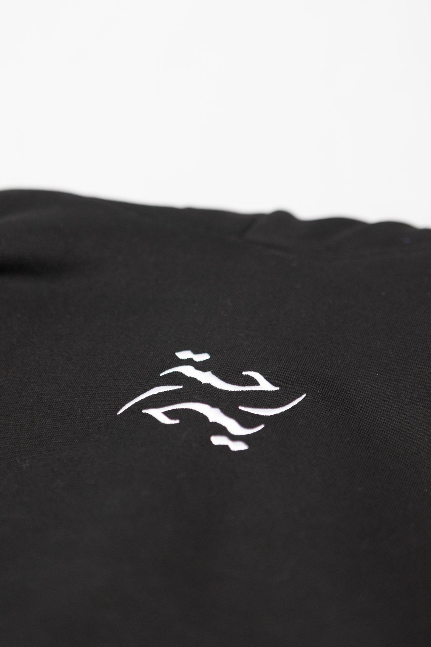 "Rahma" Heavyweight Hoodie Black/White